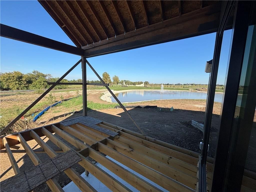 Pond or creek visible on the lot at 9714 W 175th Terrace, Overland Park, KS 66221