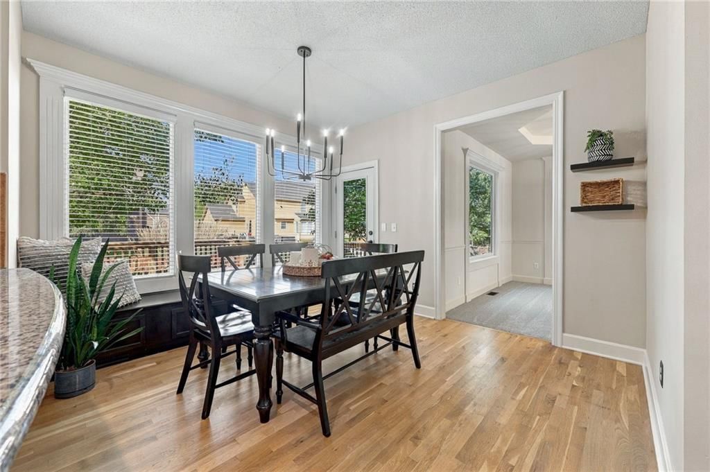 Statement lighting and breakfast nook at 15836 W 153rd Terrace, Olathe, KS 66062