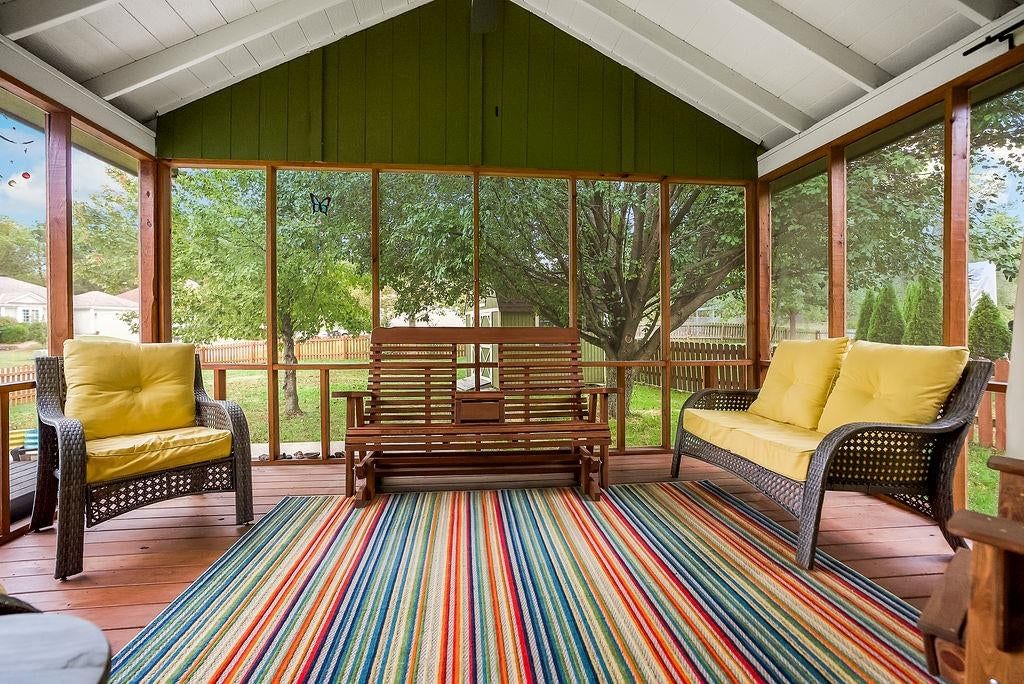 Screened porch at 1107 ELM Circle, Pleasant Hill, MO 64080