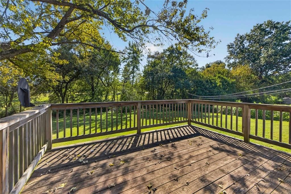 Big backyard at 3211 Berry Road, Kansas City, KS 66106