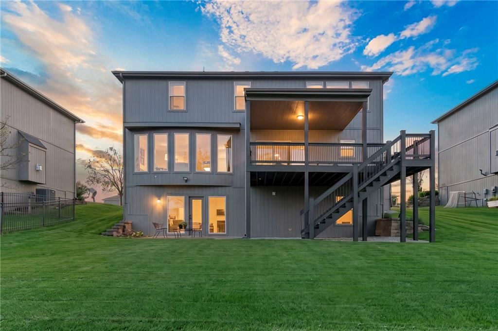 Deck, big backyard and fenced yard at 17700 NW 130th Terrace, Platte City, MO 64079