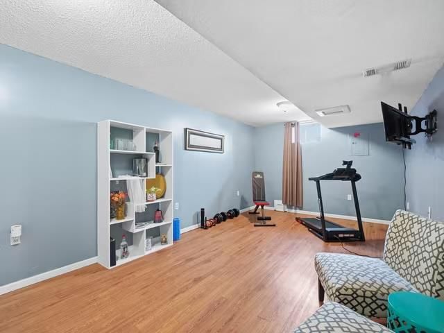 Finished basement and home gym at 713 NW Rosaceae Drive, Blue Springs, MO 64015