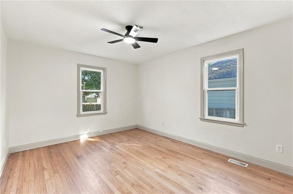 Main-floor primary bedroom at 4411 Springfield Street, Kansas City, KS 66103