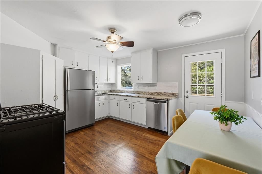 Photo 8: white kitchen cabinets, 7728 Newton Street, Overland Park, KS 66204
