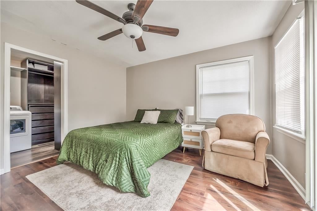 Main-floor primary bedroom at 8425 Boone Street, Kansas City, MO 64114