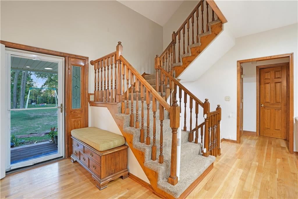 Hardwood floors at 7955 NW Bridle Parc Lane, Kansas City, MO 64152