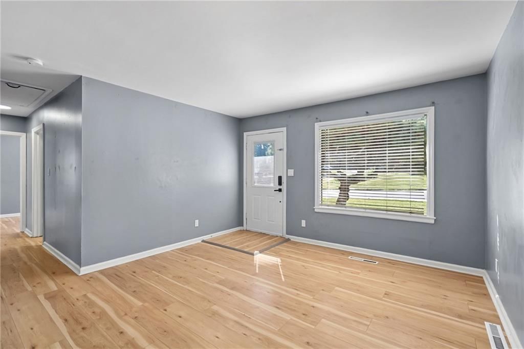 Black hardware and white trim at 16618 E Salisbury Road, Independence, MO 64056