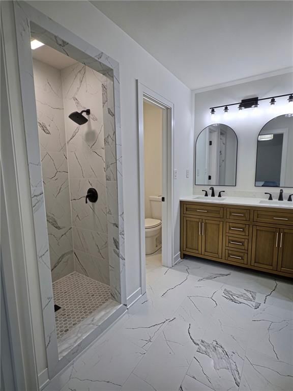 Walk-in shower and tiled shower at 8809 Widmer Road, Lenexa, KS 66215