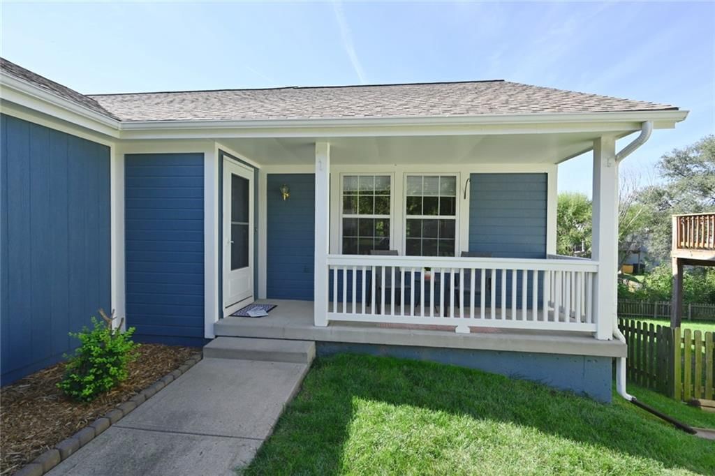 Covered front porch at 11304 N NASHUA Drive, Kansas City, MO 64155