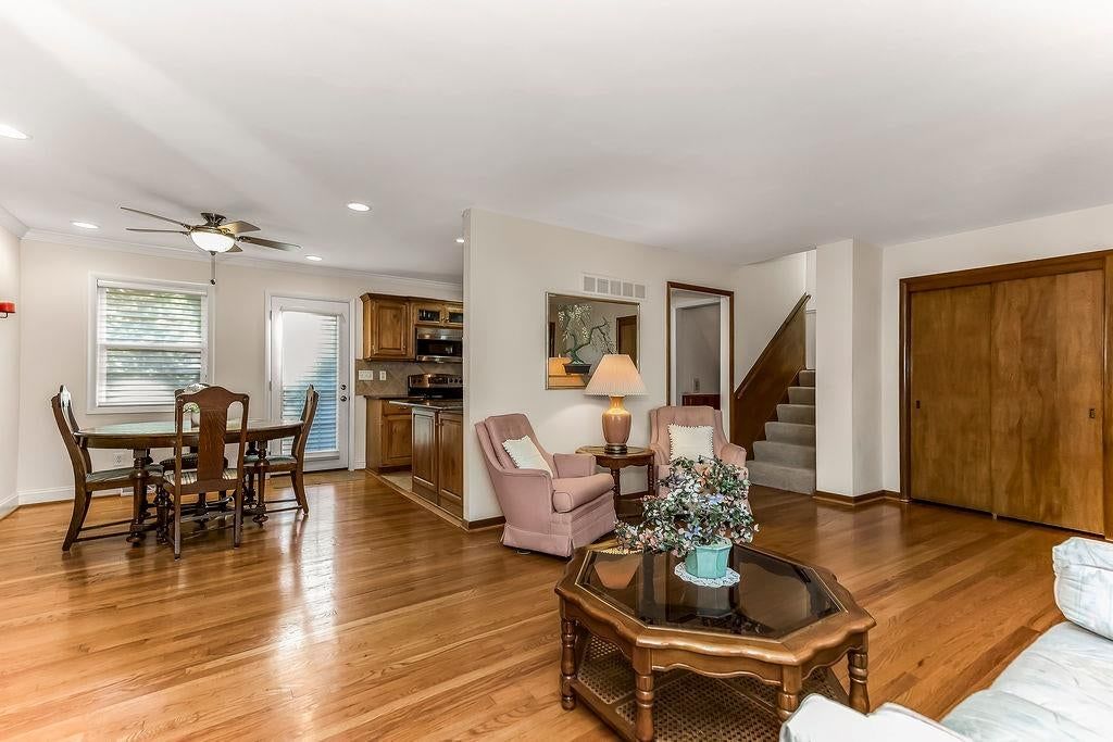 Open floor plan and staircase at 7719 Howe Drive, Prairie Village, KS 66062
