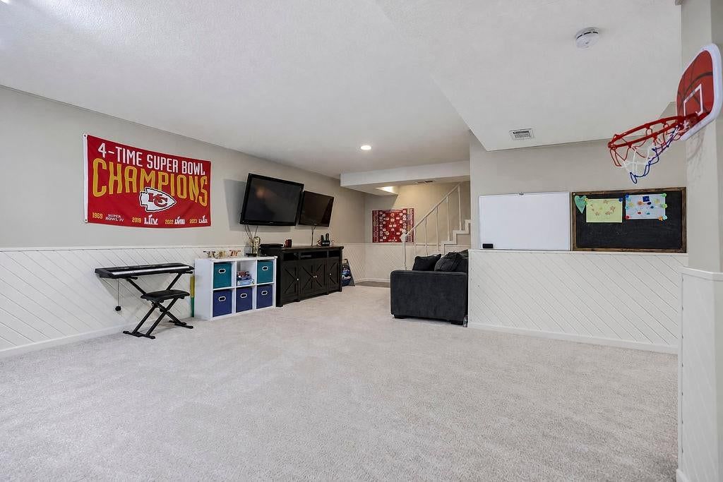 Finished basement at 18401 W 114th Terrace, Olathe, KS 66061