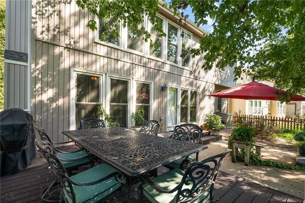 Big backyard, fenced yard and mature trees at 11229 W 117th Street, Overland Park, KS 66210