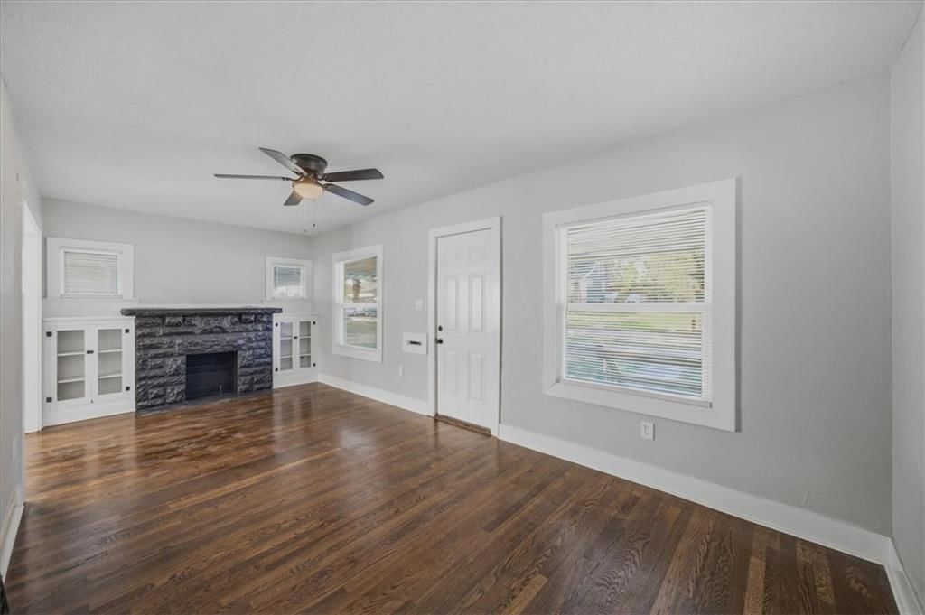Fireplace and tile fireplace at 4223 Agnes Avenue, Kansas City, MO 64130