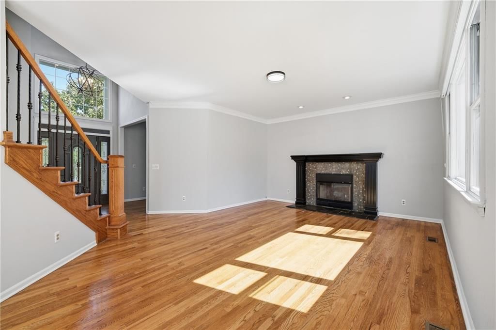 Fireplace and black hardware at 9409 W 131st Street, Overland Park, KS 66213