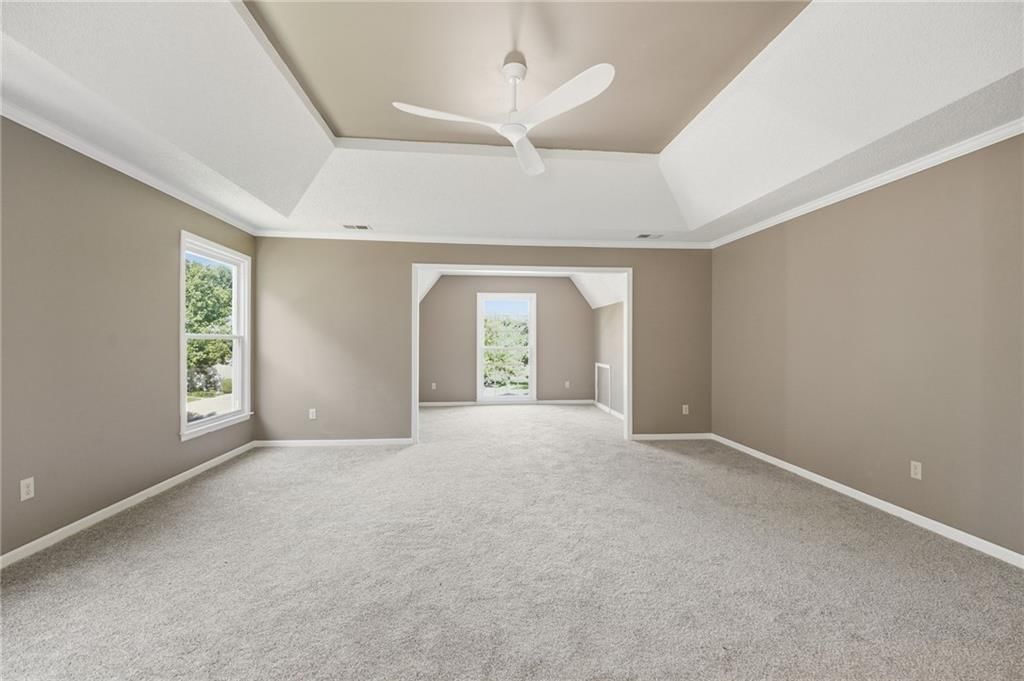 Tray ceiling and bedroom sitting area at 9409 W 131st Street, Overland Park, KS 66213