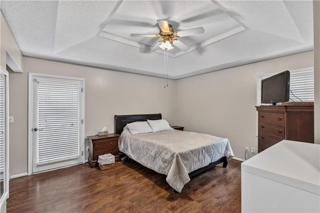Fireplace and ceiling beams at 5348 W 102 Street, Overland Park, KS 66207