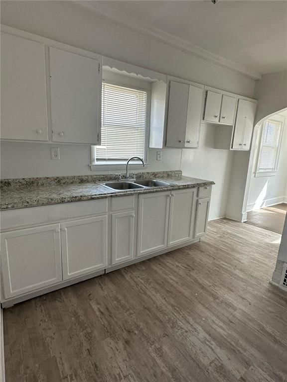 White kitchen at 4523 Wabash Avenue, Kansas City, MO 64130