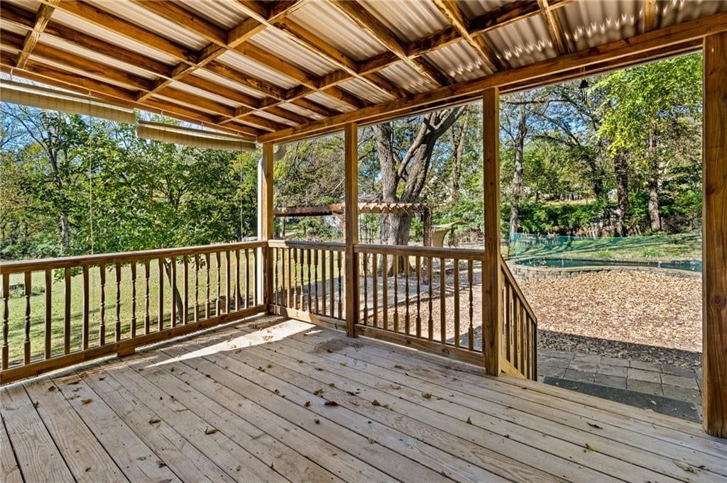 Deck and covered patio at 8648 E 27th Street, Kansas City, MO 64129