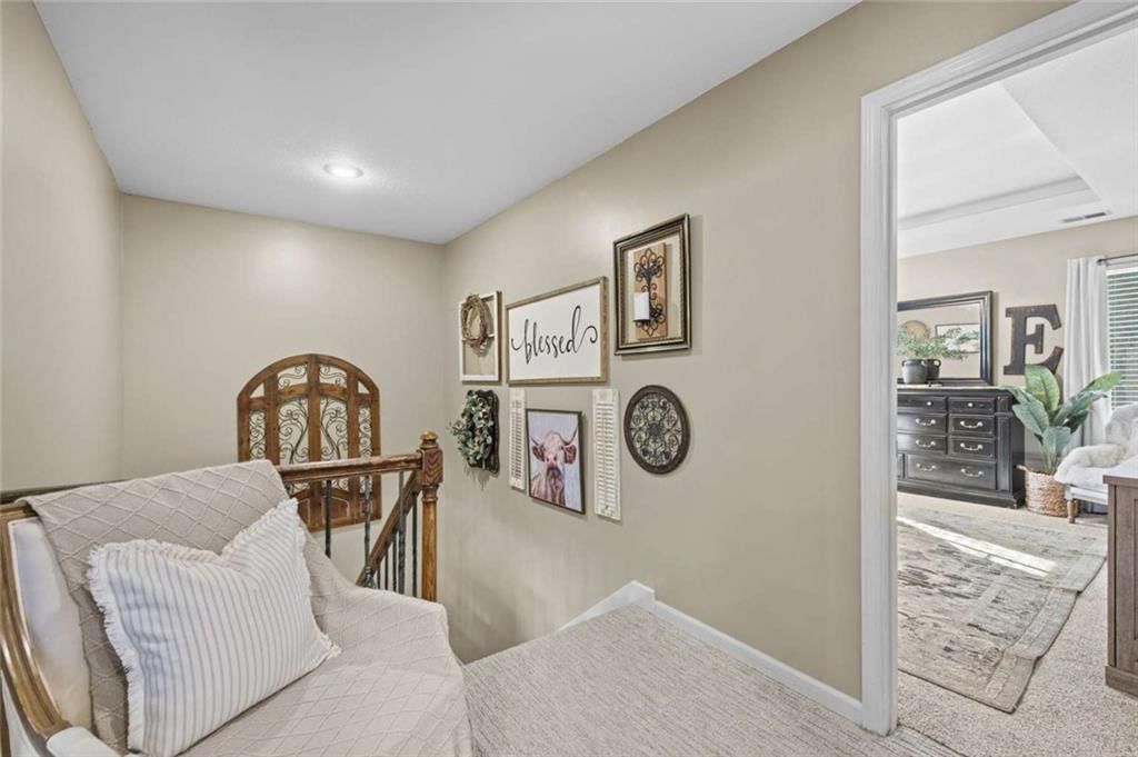 Black hardware and carpet at 211 Surrey Court, Smithville, MO 64089
