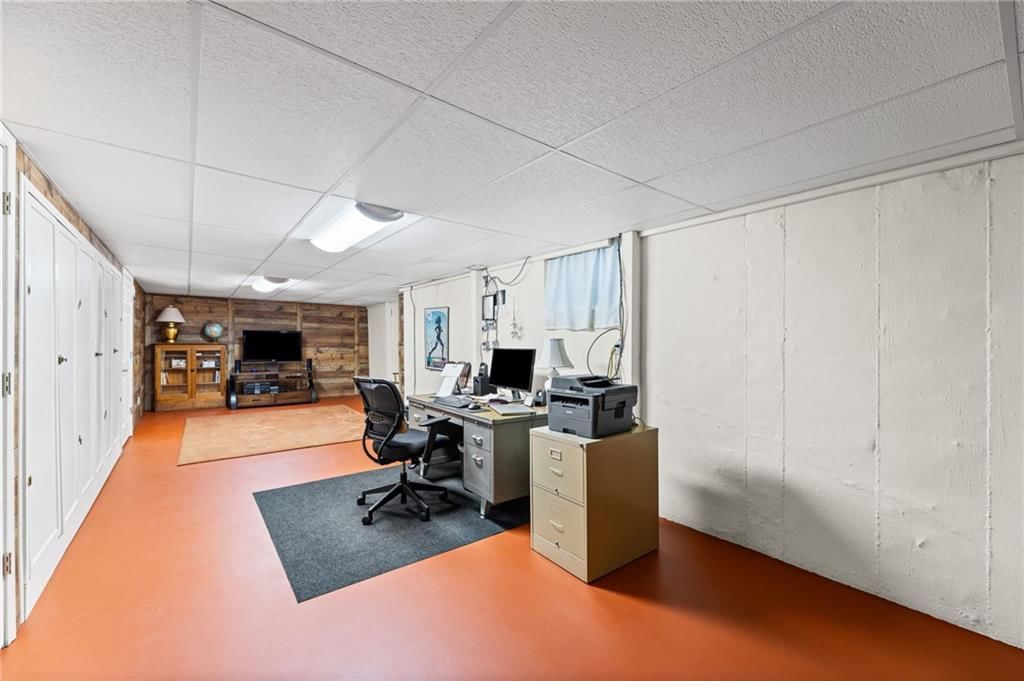 Finished basement and home office at 6527 Maple Drive, Mission, KS 66202