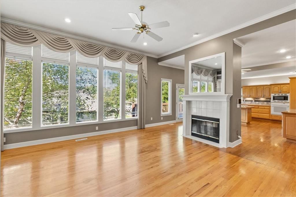 Tall ceilings, tile floors and white trim at 3730 S Milton Drive, Independence, MO 64055