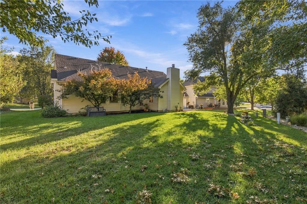 Big backyard, fenced yard and mature trees at 11212 W 115TH Street, Overland Park, KS 66210