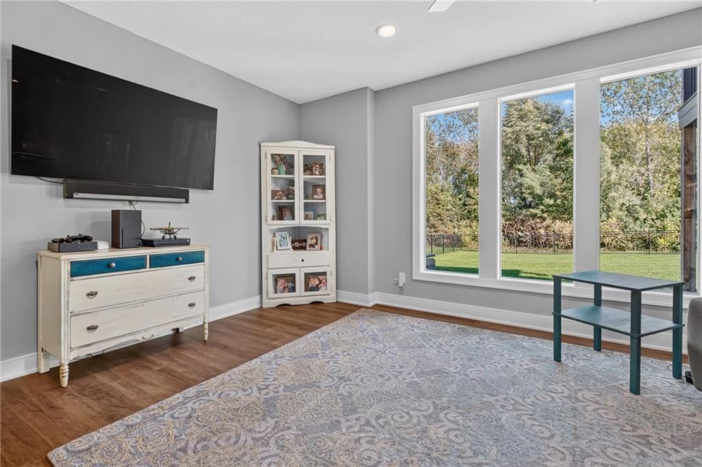 Finished basement, wet bar and concrete patio at 17219 S Allman Road, Olathe, KS 66062