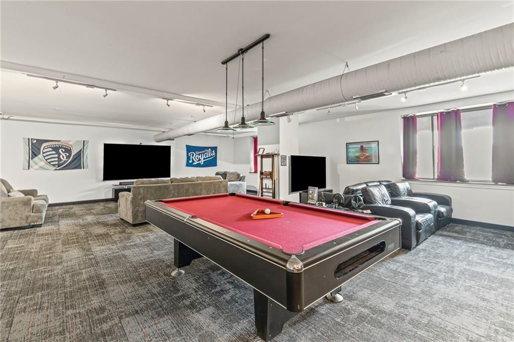 Home theater at 700 E 8th Street #6E, Kansas City, MO 64106