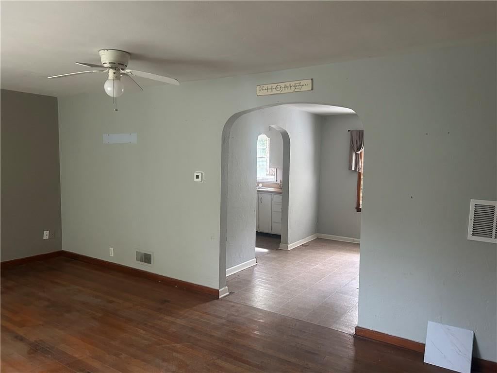 Kitchen open to the living area at 6601 Farrow Avenue, Kansas City, KS 66104