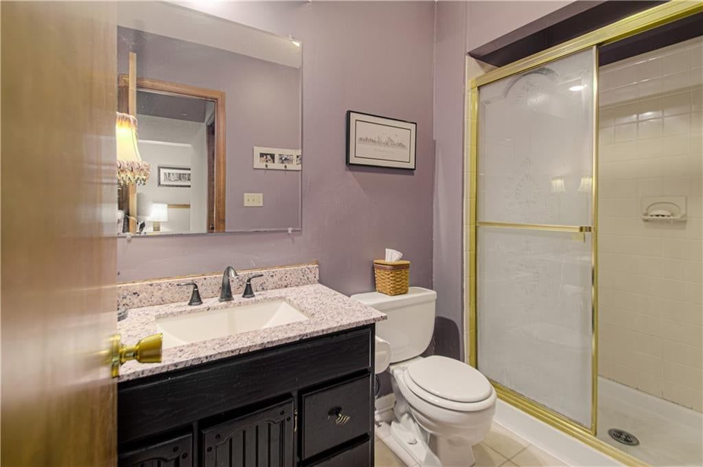 Tiled shower at 1133 E Charlotte Town Road, Olathe, KS 66061