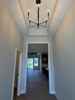 Statement lighting, recessed lighting and white trim at 3347 SW Arborun Drive, Lee's Summit, MO 64082