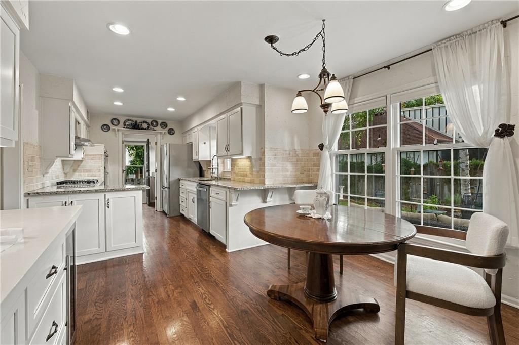 White kitchen, kitchen backsplash and subway tile backsplash at 9320 W 113th Street, Overland Park, KS 66210