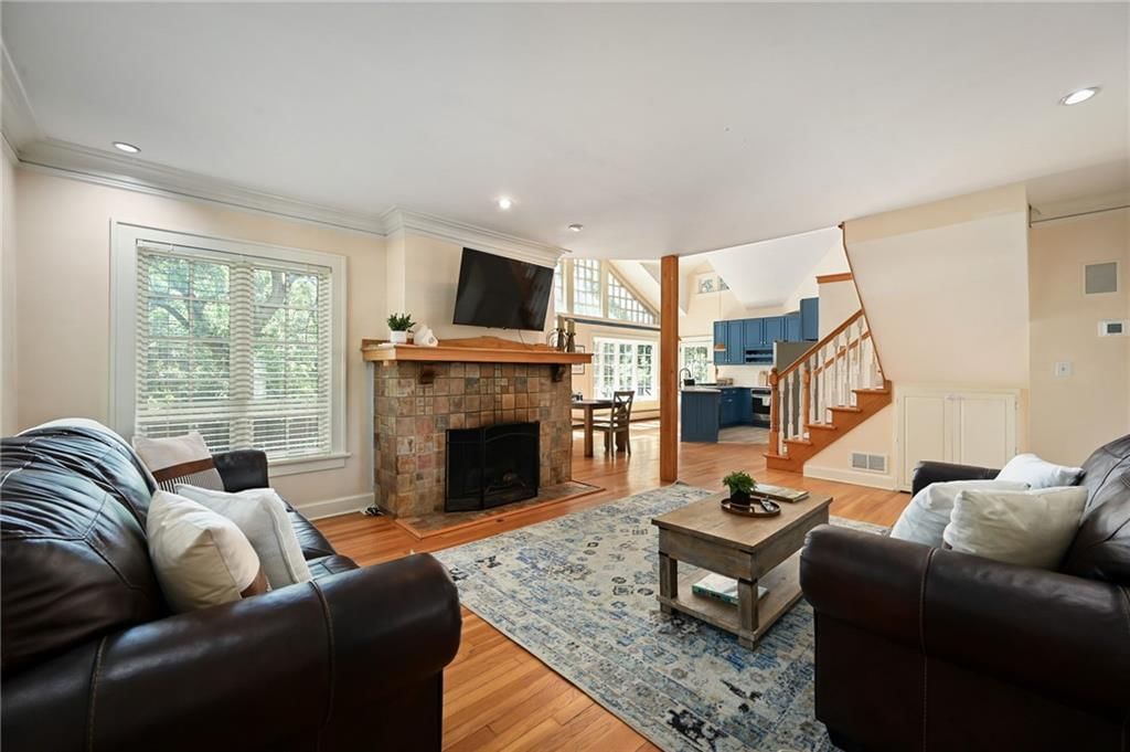 Fireplace and tile fireplace at 7444 Mercier Street, Kansas City, MO 64114