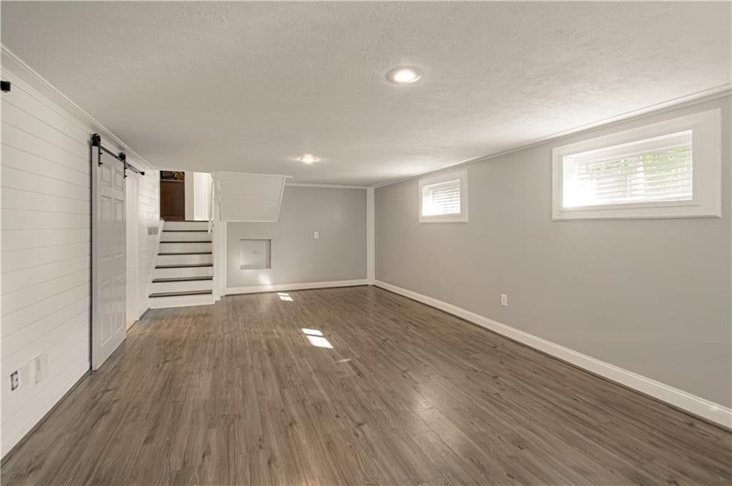 Finished basement and recessed lighting at 10006 Benson Street, Overland Park, KS 66212