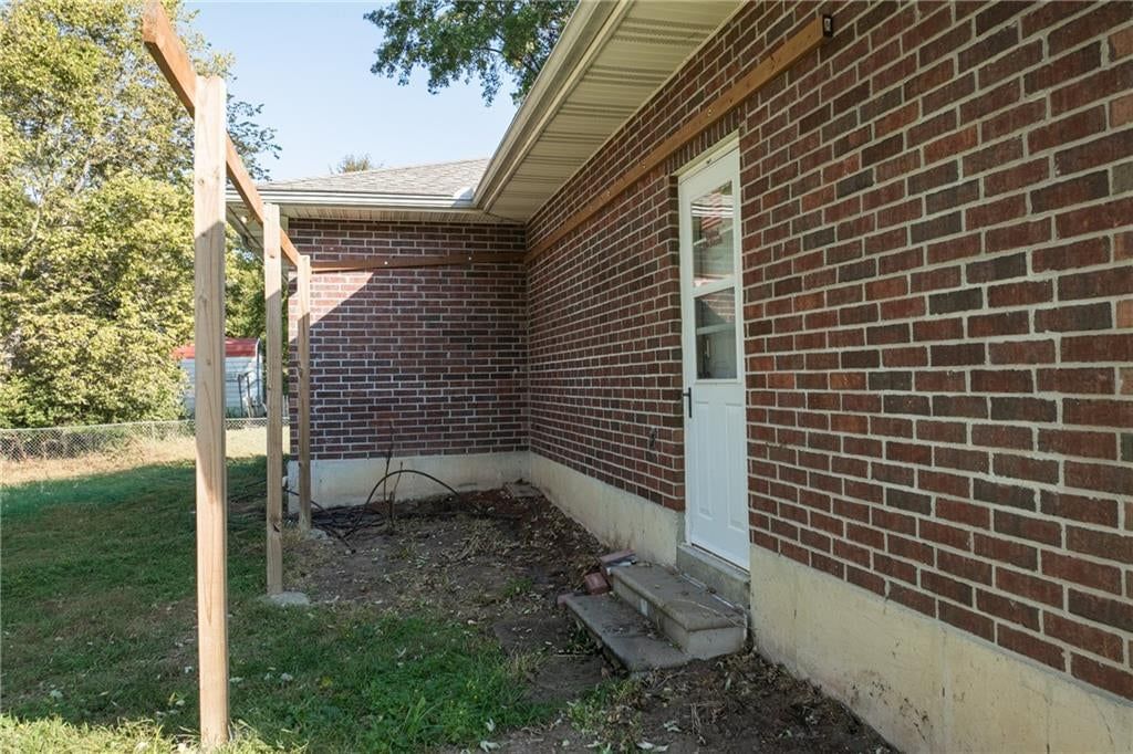Concrete patio at 116 Sibley Street, Buckner, MO 64016