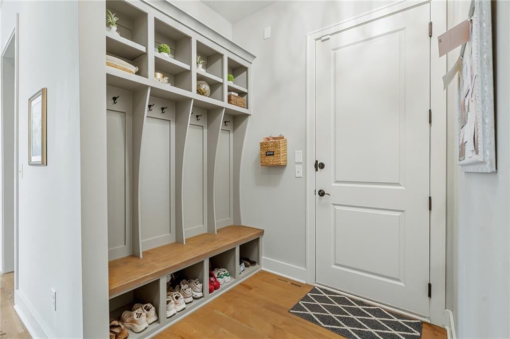 Mudroom built-ins at 2181 W 89th Place, Leawood, KS 66206