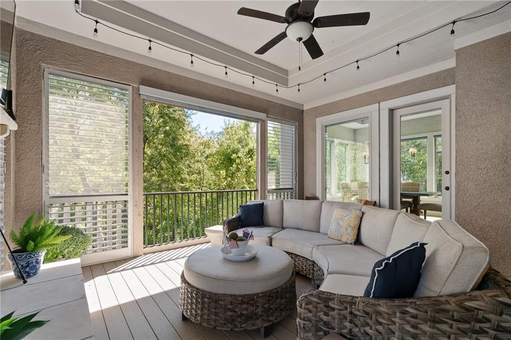 Screened porch and covered patio at 2181 W 89th Place, Leawood, KS 66206