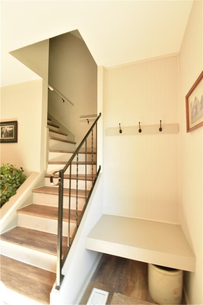 Staircase and iron stair railing at 9700 W 319th Street, Louisburg, KS 66053