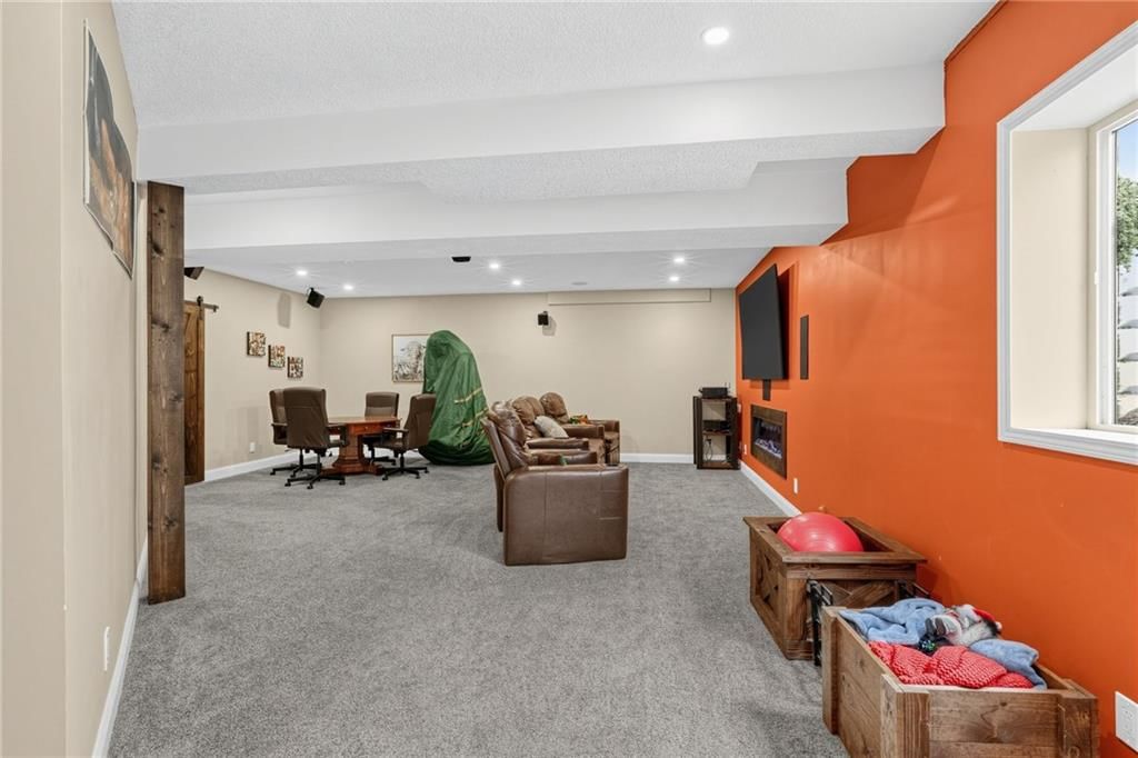 Finished basement and home theater at 5023 Haskins Street, Shawnee, KS 66216