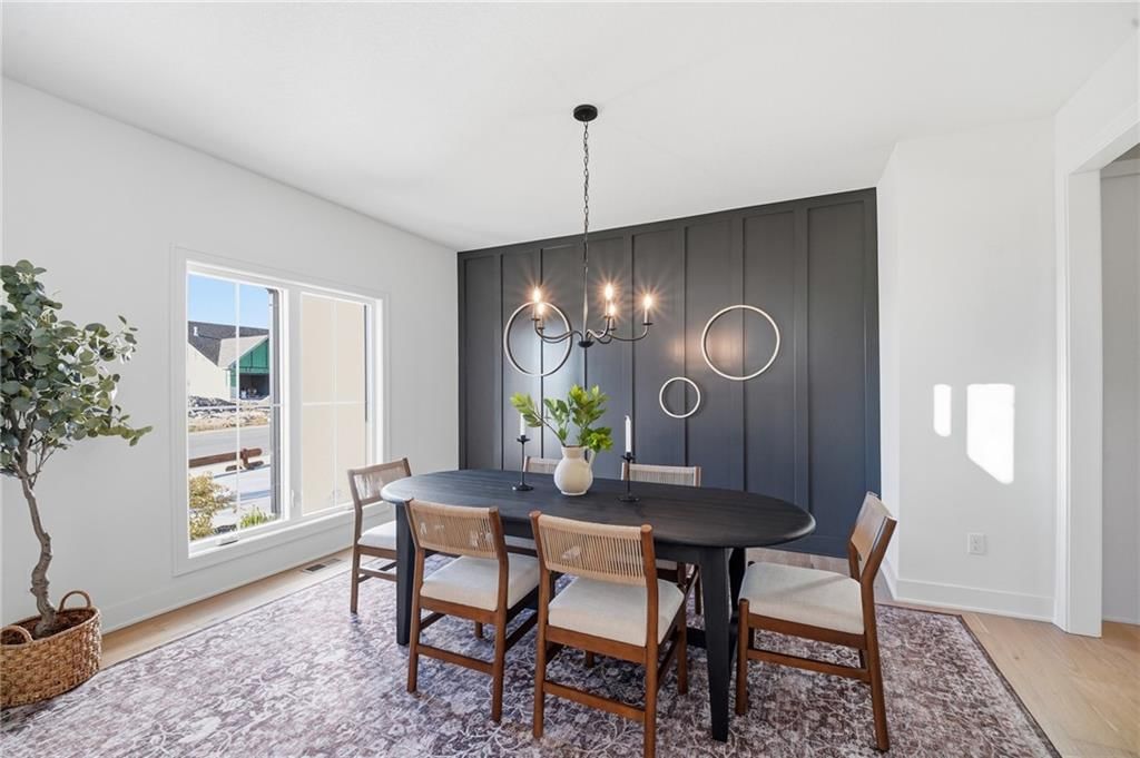 Wainscoting or board and batten and accent wall at 18330 W 195th Street, Spring Hill, KS 66083