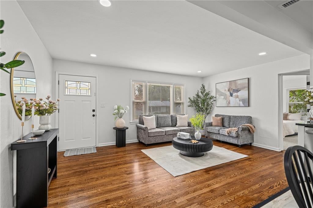 Hardwood floors and recessed lighting at 2404 NE 60TH Street, Gladstone, MO 64118