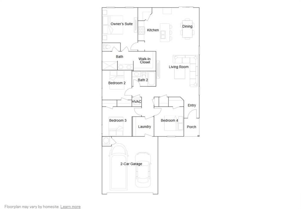 Main-floor primary bedroom at 766 N Buckeye Street, Gardner, KS 66030