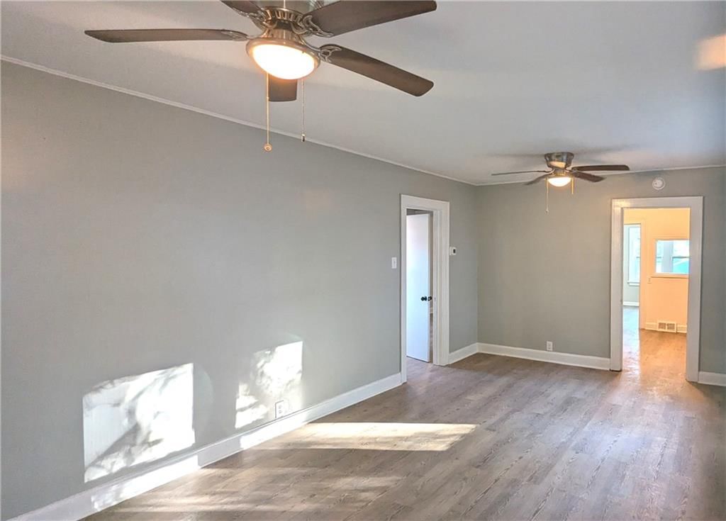 White trim and gray walls at 439 E Aberdeen Street, Independence, MO 64055