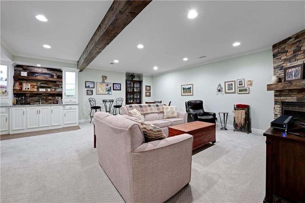 Finished basement at 16300 S Britton Street, Olathe, KS 66062