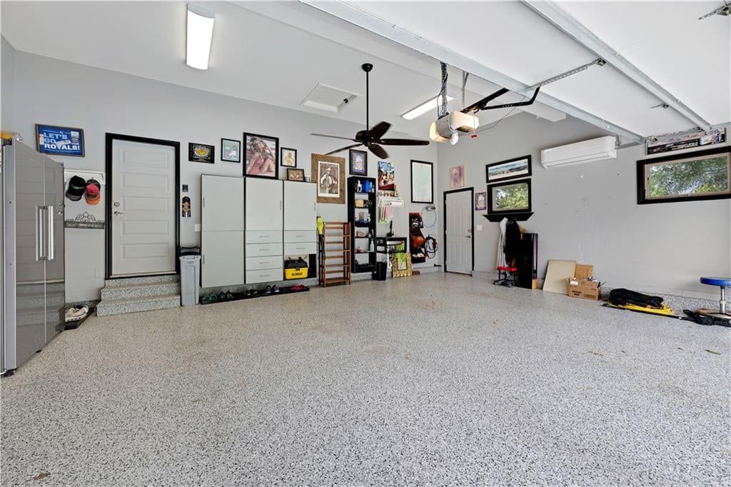 Garage storage system and epoxy garage floor at 16300 S Britton Street, Olathe, KS 66062