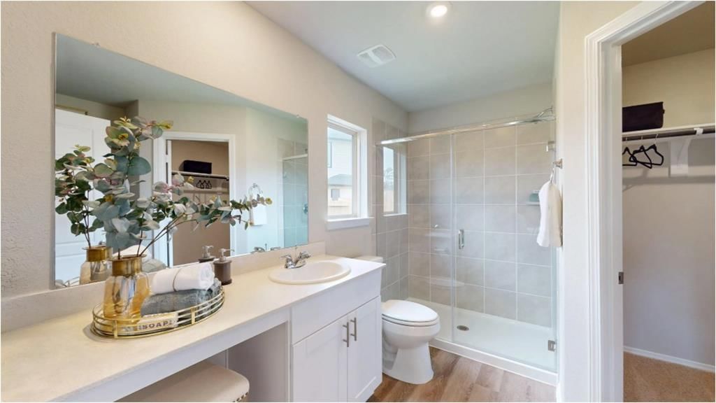 Walk-in shower, tiled shower and frameless glass shower at 1616 SW 9th Street, Oak Grove, MO 64075
