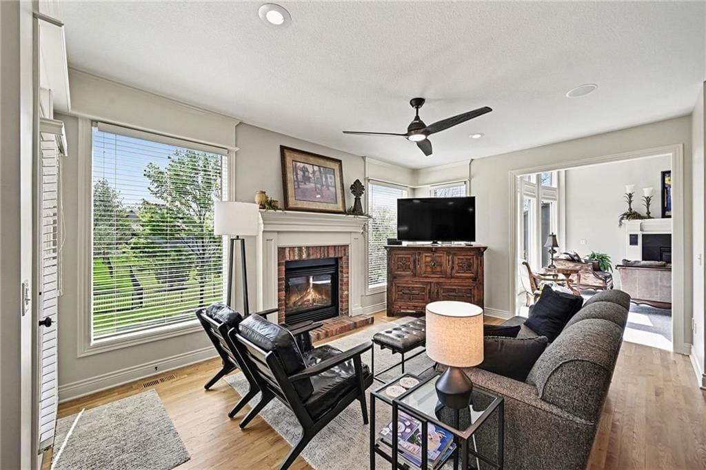 Fireplace and tile fireplace at 10139 N Montgall Avenue, Kansas City, MO 64155