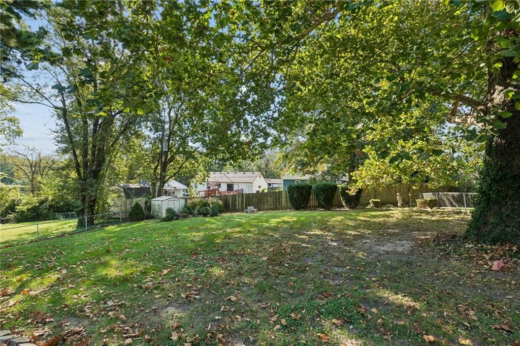 Big backyard at 1513 NE Englewood Road, Kansas City, MO 64118