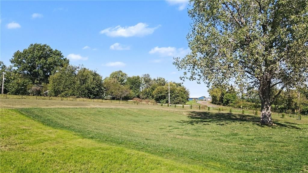 Big backyard, mature trees and flat lot at 19920 NE F Highway, Smithville, MO 64089