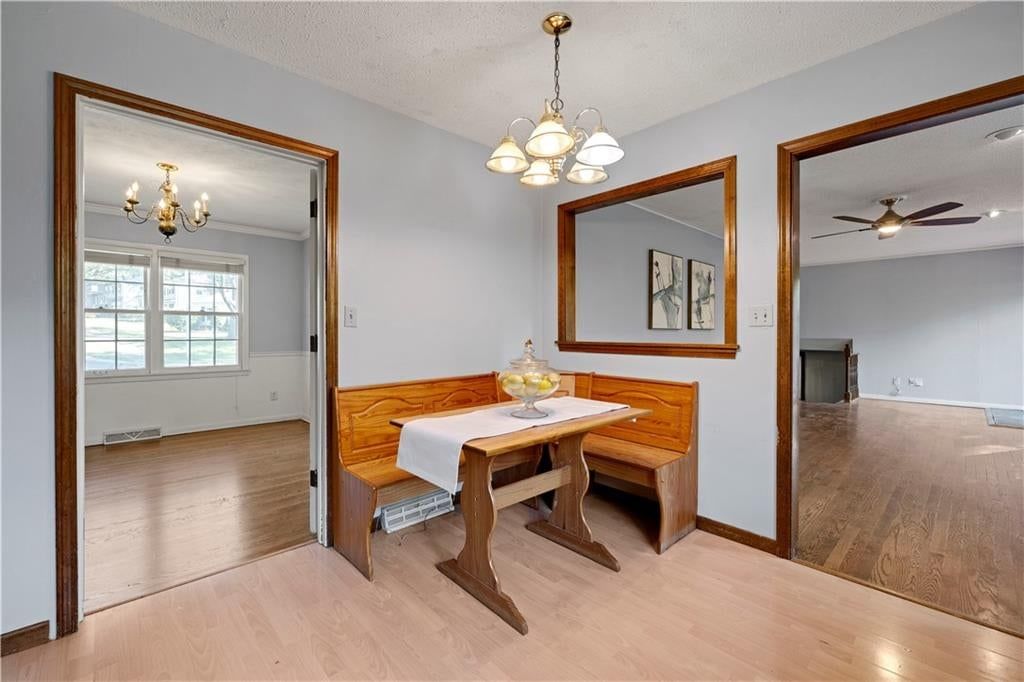 Statement lighting and built-ins at 10130 Horton Drive, Overland Park, KS 66207